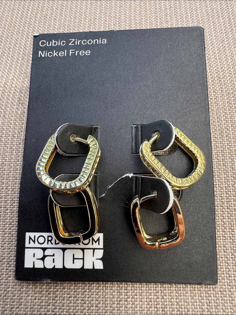 Nordstrom Gold Tone Link Drop Earrings
